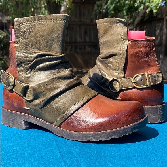 Jafa 2129 Olive & Brown Ankle Boots Size 37 - Picture 8 of 10